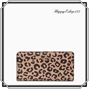 ♠️ kate spade ♠️ Graphic Leopard Large Slim Bifold Wallet, Multi
